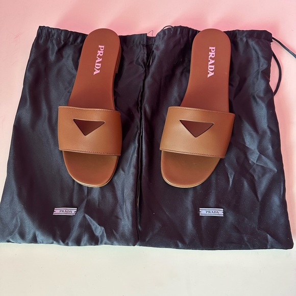 Prada flat slides - brown - Picture 1 of 3